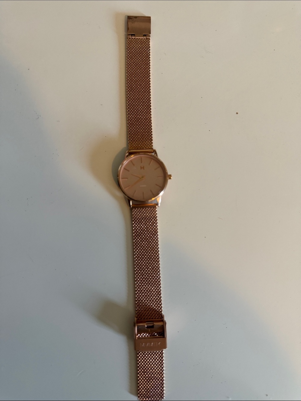 MVMT Rose Gold Mesh Strap Minimalist Watch 25mm - Picture 2 of 5